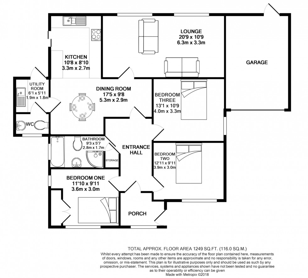 Floorplan for Tilehurst, Reading, Berkshire