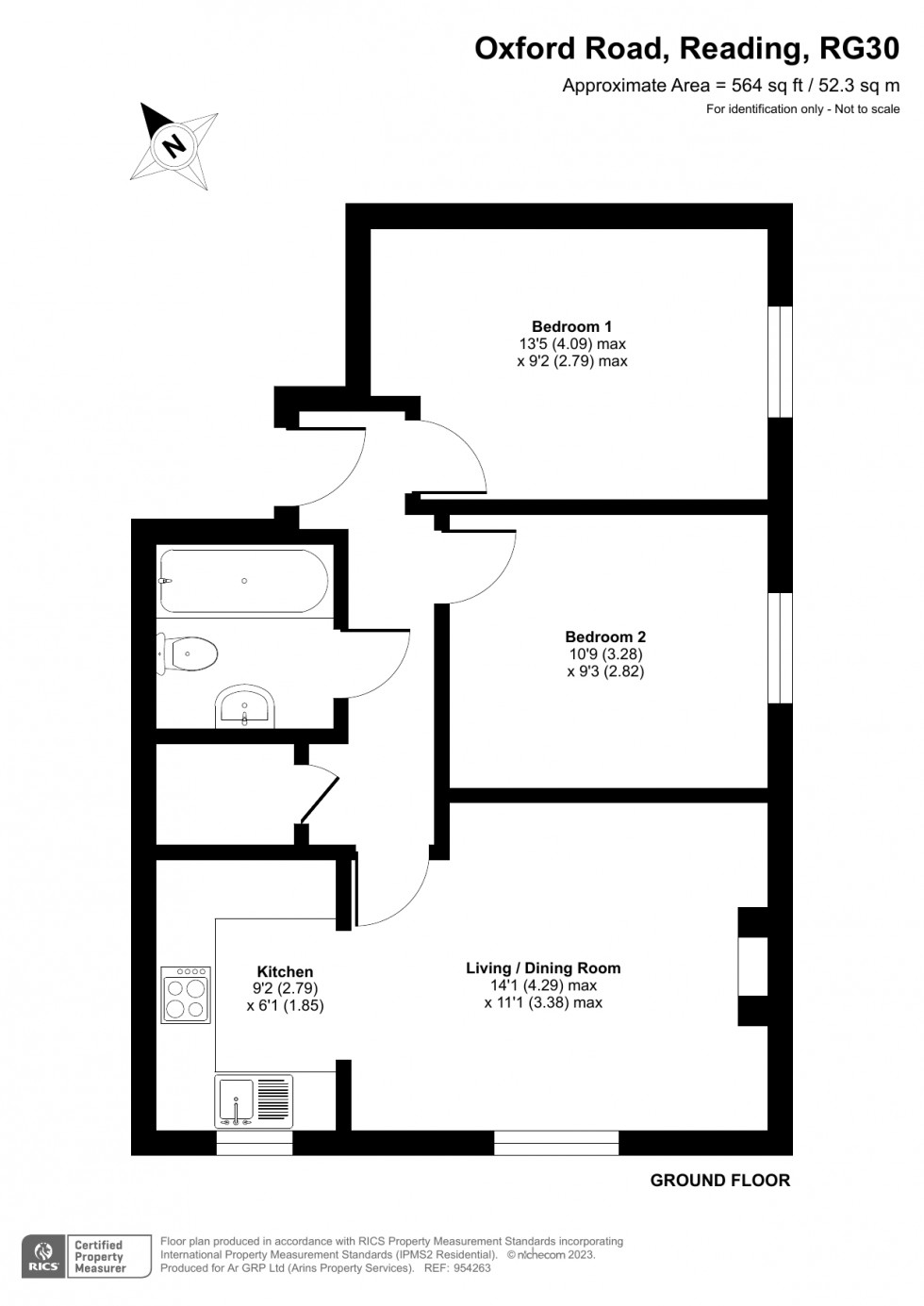 Floorplan for Oxford Road, Reading, Berkshire