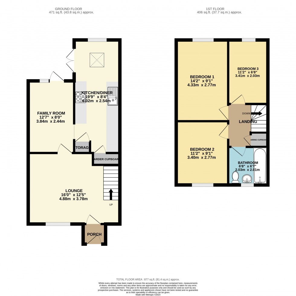 Floorplan for Tilehurst, Reading, Berkshire