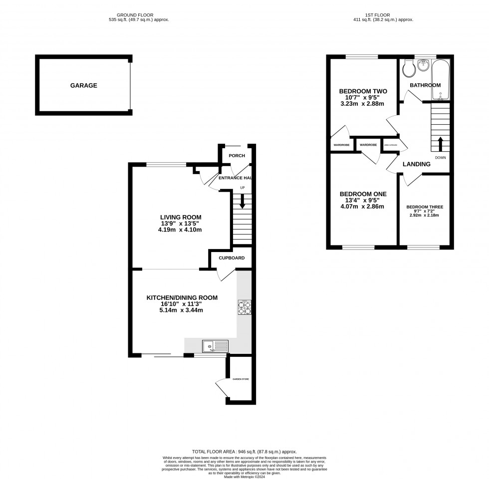 Floorplan for Byworth Close, Reading, Berkshire