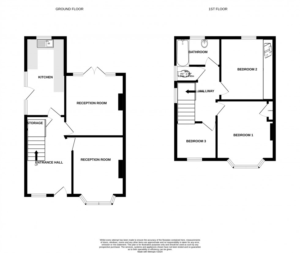 Floorplan for Kenilworth Avenue, Reading, Berkshire