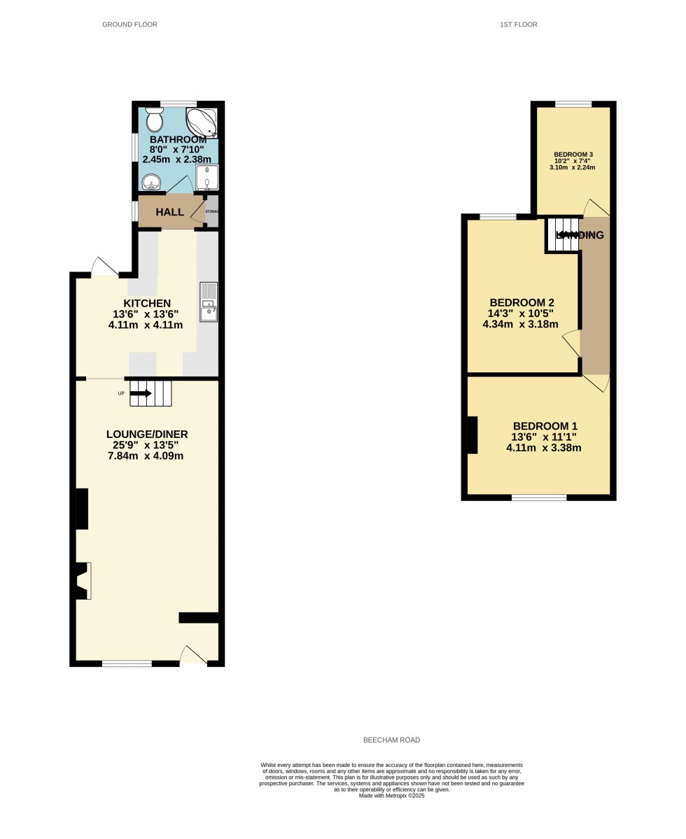 Floorplan for Beecham Road, Reading, Berkshire