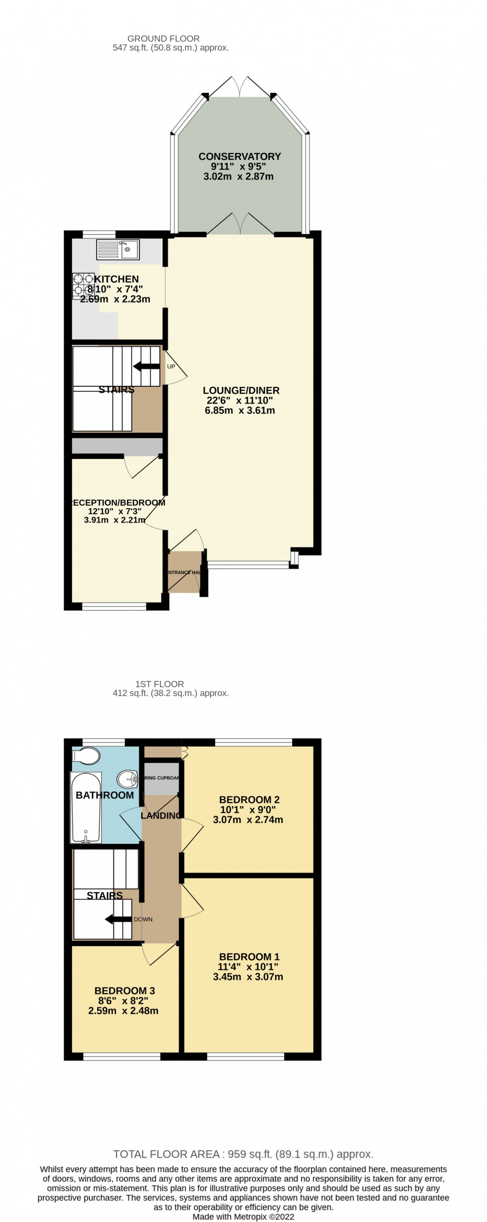 Floorplan for Calcot, Reading, Berkshire