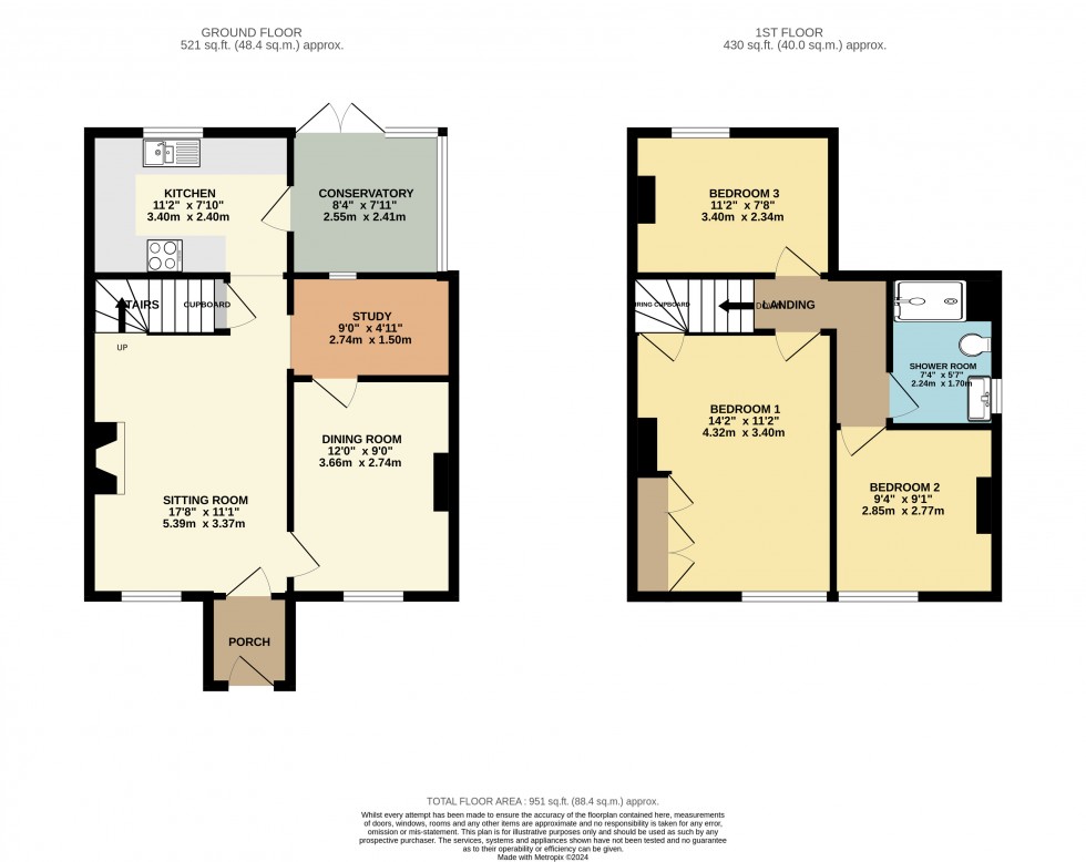 Floorplan for Honey End Lane, Reading, Berkshire