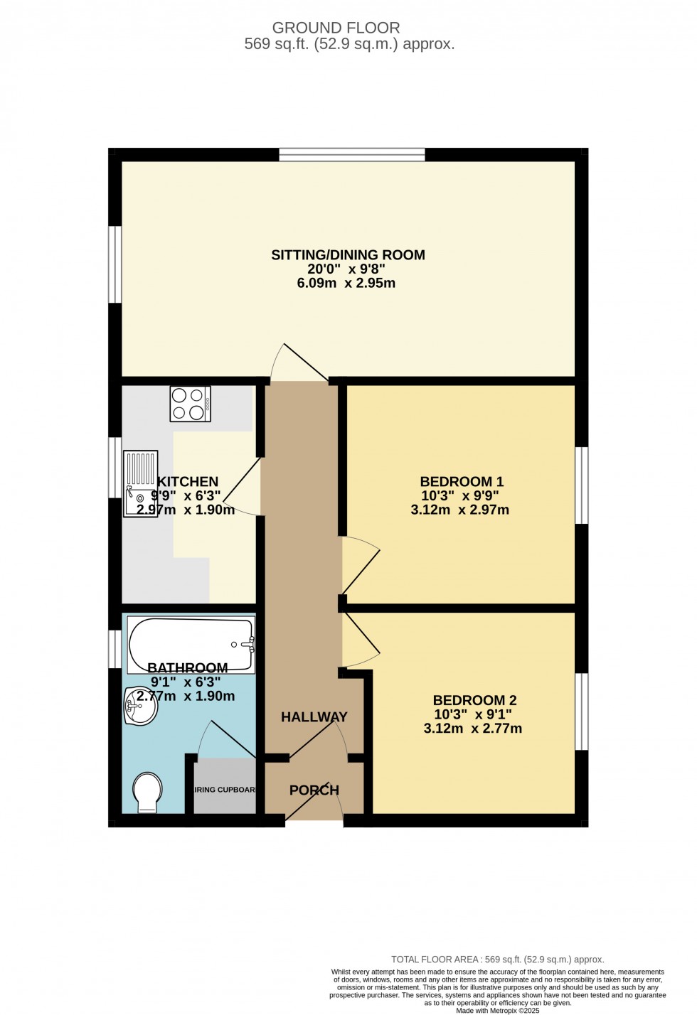 Floorplan for Rembrandt Way, Reading, Berkshire