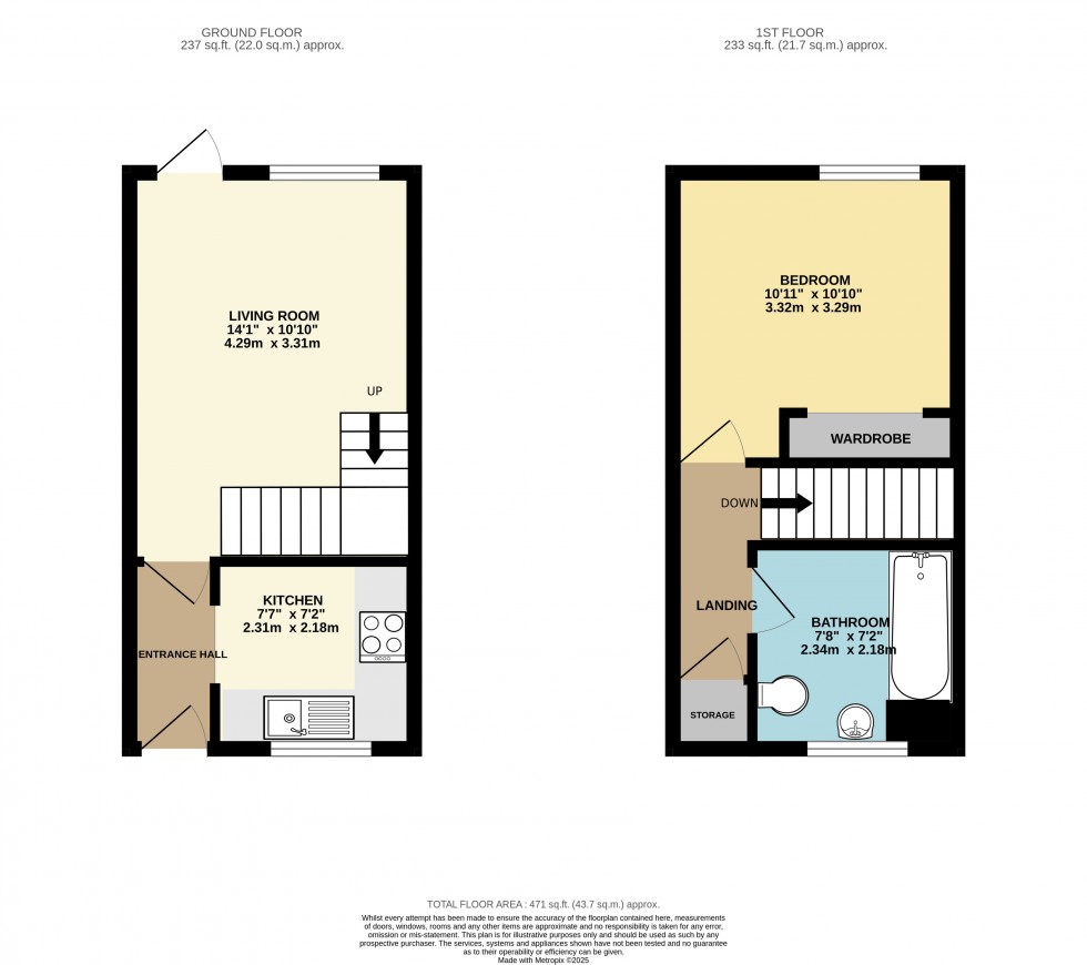 Floorplan for Lower Earley, Reading, Berkshire