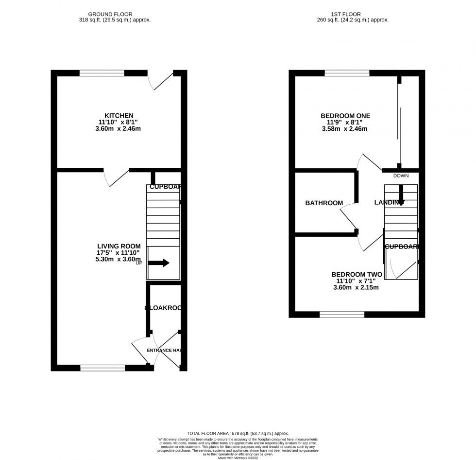 Floorplan for Lower Earley, Reading, Berkshire